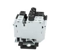 UK10-DREHSILED 5 uds conector de fusible 24V/220V LED 1A/2A/3A/4A/5A/6A/8A/10A fusible 5 * 20mm bloque de terminales de montaje en Riel Din UK 10(Black-With 220V LED,Without Fuse)
