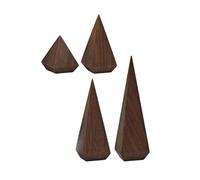 Ukbzxcmws 4 Uds organización de joyas y estante de exhibición práctico anillos clasificación conjunto nogal soporte de madera para colección de anillos