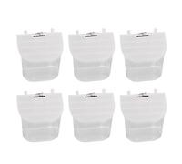 Ukbzxcmws Comedero para pájaros para loros NonSplash comedero para pájaros de todos los tamaños, comedero para loros, accesorios para jaula de pájaros, 6 unidades