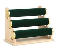 Ukbzxcmws Expositor De Madera De Bambú Para Pulseras Y Brazaletes Soporte De Joyería Con Niveles Desmontables Para Venta Minorista Y Uso Personal