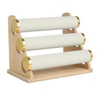 Ukbzxcmws Expositor De Madera De Bambú Para Pulseras Y Brazaletes Soporte De Joyería Con Niveles Desmontables Para Venta Minorista Y Uso Personal