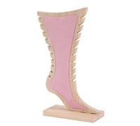 Ukbzxcmws Soporte para escaparate de bambú en forma de pie de múltiples niveles para joyas, expositor en capas para accesorios, pendientes, collares