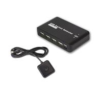 Ukbzxcmws USB KVM Conmutador Dispositivo Común 2 Entradas 4 Salidas Caja de Conmutación KVM para Teclado Y Ratón Eficiente Transferencia de Datos Rápida