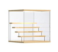 Ukbzxcmws Vitrina de acrílico a prueba de polvo pequeño juguete vitrina transparente cubo de almacenamiento adecuado para la presentación de coleccionables