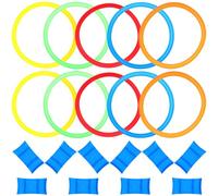 UKCOCO 1 Juego Anillos para Juguete para Actividades la Comunicación Familiar Coordinación Física Juego Educativo para Niñas Anillos de PE para Fiestas Playa