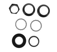 UKCOCO 1 Juego Auriculares para Bicicleta cónico Aluminio Ciclo Pila Bicicleta Accesorio Auricular Bicicleta Tapa Superior para Bicicleta de montaña rodamientos de Auriculares Metal Black