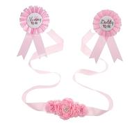 UKCOCO 1 juego de Cinturón Maternidad con Corsages para Fotografía de Embarazo para Shower y Revelación de Género Accesorios Elegantes y Funcionales para Recuerdos Fotográficos