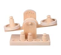 UKCOCO 1 Juego Juguete Educativo de Balance de Madera para Escala de Matemáticas Montessori Juguete de Cálculo para Aprendizaje Infantil para Desarrollo y Coordinación Mano