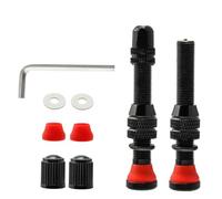 UKCOCO 1 Juego Kit de Válvulas Tubeless de Aluminio para Bicicleta Accesorios de Reemplazo para Neumáticos Compatible con Bicicletas de y Carretera Alta Presión Herramienta Práctica para