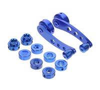 UKCOCO 1 juego Manija de Ventana de Coche de Aluminio Azul Juego Accesorios Mango de Ventana y Puerta Compatible Mayoría de Vehículos Incluye Clips de Montaje y Adaptadores