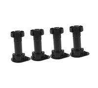 UKCOCO 1 Juego Patas del Gabinete Patas De Cama Ajustables Patas del Sofá Estera Patas De Sofá De Repuesto Patas De Mesa De Cocina Muebles Patas para Cómoda El Plastico Black 4 Piezas