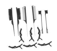 UKCOCO 1 juego Peines de Rat Tail Set de Cepillos de para Peluquería con Clips Herramientas de Corte y para Cabello