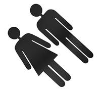 UKCOCO 1 par Letrero de Identificación de Baño para Hombres y Mujeres Cartel de Señalización de Aseos Diseño Inoxidable para Oficinas y Restaurantes