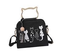 UKCOCO 1 Pieza Bolso Bandolera Mujer PU con Diseño de Gato Mochila de Moda Pouch Elegante para y Suficiente para Celular Cartera