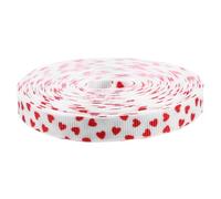 UKCOCO 1 Rollo Cinta Decorativa Cinta para favores Cinta de San Valentin Cintas de San Valentin Cinta de Corazon Cinta de Tela pequeña Cinta navideña Cinta Navidad poliéster Rojo