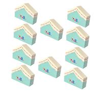 UKCOCO 10 Cajas de Papel para Dulces Forma de Casa, Fáciles de Montar, Verdes, para Fiestas de Cumpleaños Infantiles y Reuniones de Niños