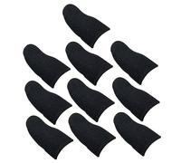 UKCOCO 10 Fundas de Dedos Transpirables y Antideslizantes para Pantalla Táctil de Teléfono Móvil, Hechas de Nylon y Tela de Plata, Ideales para Mejorar la Experiencia de Juego