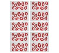 UKCOCO 10 Láminas De Tatuajes Adhesivos Para Labios Falsos Calcomanía De Tatuaje De Labios De Fácil Aplicación Adhesivos Decorativos