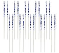 UKCOCO 10 Pares de Palillos Chinos Largos de Cerámica Azul y Blanca Reutilizables Palillos Caseros Resistentes para Cena Asiática y Sushi Vajilla Tradicional de Porcelana Estilo Chino