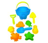 UKCOCO 10 Piezas Conjunto Juguetes de Playa para Set de Cubos y Palas Portátiles para con Arena y Agua para Verano y Diversión