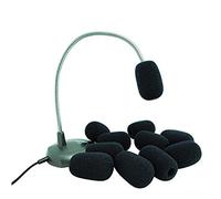 UKCOCO 10 piezas Cubiertas de Parabrisas para Micrófono Funda de para Micrófonos Lavalier Protección contra Viento y Saliva para Estudio y Grabación