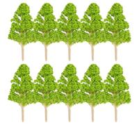 UKCOCO 10 Piezas de Árboles en Miniatura para Adornos de Paisajes, Aspecto Natural, Material de Alambre y Seda, Tamaño Ligero Adecuado para Maquetas y Dioramas
