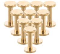 UKCOCO 10 Piezas Kit de Remaches de Latón para Cinturones y Accesorios de Cuero Tornillos Decorativos para Manualidades de Piel Alta Durabilidad y