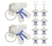 UKCOCO 10 Piezas Llavero Acrílico de Traje Taekwondo Diseño de Cinturón, Ligero y Resistente para Mochila o Evento de Equipo Deportivo