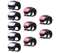 UKCOCO 10 Piezas Luces Traseras de Bicicleta Accesorios de Seguridad Impermeables y Resistentes Luz de para Bicicleta Equipamiento para Días Lluviosos y Nublados