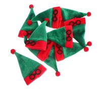 UKCOCO 10 Piezas Mini Sombreros de Santa Claus para Botellas de Vino Decoración Navideña Adorable de Tela de Tapas Pequeñas para Proyectos DIY y Fiestas Festivas