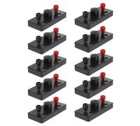 UKCOCO 10 Piezas Portalámparas de Enseñanza Base Plástica y Tornillo de Latón, Kit Seguro para Enseñar Fundamentos Eléctricos en Laboratorios Infantiles