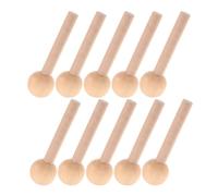 UKCOCO 10 Piezas Unidades de Clavijas de Madera sin Tratar con Diseño de Bola Redonda para Tablero Perforado Ganchos Seguros para Colgar Pared y Organizador de Herramientas y Longitud