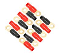 UKCOCO 10 Terminales de Anillo Cobre Chapado con Aislamiento y Empalme Rápido para Conexión Eléctrica Automoción y Talleres