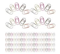 UKCOCO 100 Clips de Papel Mini en Forma de Corazón Dorado, Metálicos Resistentes, Decorativos para Oficina y Manualidades, Multicolor 5 Tonos X 20 Unidades, Adecuado para Organización