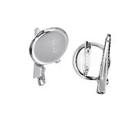 UKCOCO 100 Piezas Bandeja para Broches Base de Hierro Accesorios para Broches Bruto para Bisel Engaste para Hacer Joyas Mano