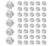 UKCOCO 100 Piezas Base Giratoria para Manualidades Cojinete Giratorio para Juguetes de Plástico Plata, Rotación Suave y Resistente al Desgaste, para Molinos de Viento y Joyería, Uso