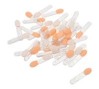 UKCOCO 100 Pinceles Mini para Sombras de Ojos y Labios Aplicadores de Maquillaje Precisos Varitas Transparentes para Difuminar y Contornear Kit Cosmético Portátil para Retoques y