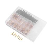 UKCOCO 1050 Piezas Kit de Conectores de Cable de Engarce de Latón con Terminales de Horquilla Hembra y Tubos Termorretráctiles para Conexiones Eléctricas Industriales y Automotrices