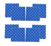 UKCOCO 12 Almohadillas Autoadhesivas De Insonorización 25x25x2 Cm Para Aislamiento Acústico, Paneles Fonoabsorbentes Azules, Ideales Para Habitaciones, Estudios y Salas De Música