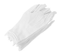 UKCOCO 12 pares Guantes de Inspección de Algodón para Hombres de Guantes Blancos Xl para Manipulación de Joyas y Monedas Protección Formales