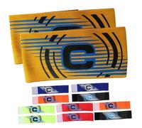 UKCOCO 12 Piezas Brazaletes Fútbol Elásticos Ajustables Brazaletes C Visibles Alta Contraste para Equipos Adultos y Jóvenes Resistentes al Sudor y Ligeros para Entrenamiento y Partidos