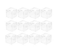 UKCOCO 12 Piezas Caja de Insectos Lupa Incorporada para Observación Científica, Contenedor Transparente de Abs de 4x4x4 Cm Adecuado para Explorar y Estudiar Insectos
