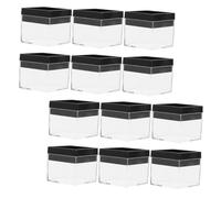 UKCOCO 12 piezas Caja Transparente Cuadrada para Especímenes Estuche Rígido para Exhibición y Almacenamiento de Minerales con Base Protector Resistente para Colecciones