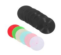 UKCOCO 12 Piezas Miniaturas Vinilo Decorativas para Casa de Muñecas Réplicas de Discos Vintage Negros Colores Sólidos Adornos Resistentes para Tocadiscos y Proyectos DIY