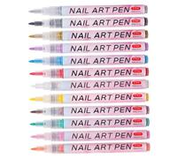 UKCOCO 12 piezas Rotuladores para Manicura Ergonómicos Pinceles de Pintura Acrílica para Uñas Herramientas Portátiles para Dibujo de Puntos y Líneas Kit Creativo para Arte Uñas para