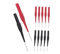 UKCOCO 12 piezas Sondas de Prueba para Multímetro Puntas de con Aislamiento Agujas Precisas Portátiles para Comprobador de Circuitos Eléctricos Compatibles con Probador de Banana Rojo y