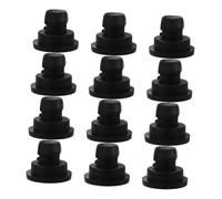 UKCOCO 12 Piezas Tapón De Pie para Olla Arrocera Reparación De Accesorios De Olla De Cocción Lenta. Patas De Goma para Estufa De Gas Reemplazo De Cocina Pequeños Pies De Goma Caucho Black