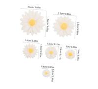 UKCOCO 120 Piezas Mini Resin Charms Flatback Flower Embellishments For DIY Hair Barrette Accessories Phone Case Scrapbooking Decoration Craft