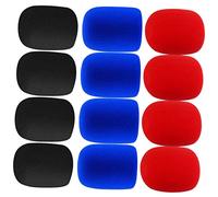 UKCOCO 12piezas Funda De Esponja Prueba De Viento Fundas De Micrófono No Desechables Para Ktv Protector De Micrófono Para Transmisión y Escenario De Hogar