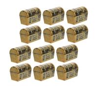 UKCOCO 12Piezas Mini Caja Decorativa de Plástico Cofres Pirata Vintage Fiesta Decoración de Aula y Educativos